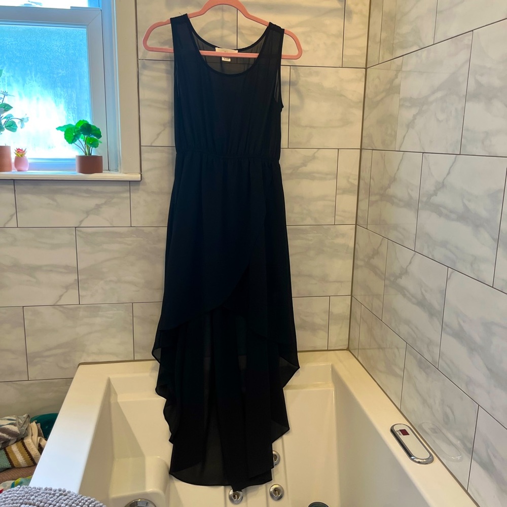 High low black dress